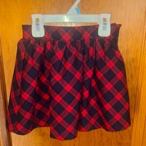 Janie and Jack Red and Blue Smocked Bubble Mini Skirt